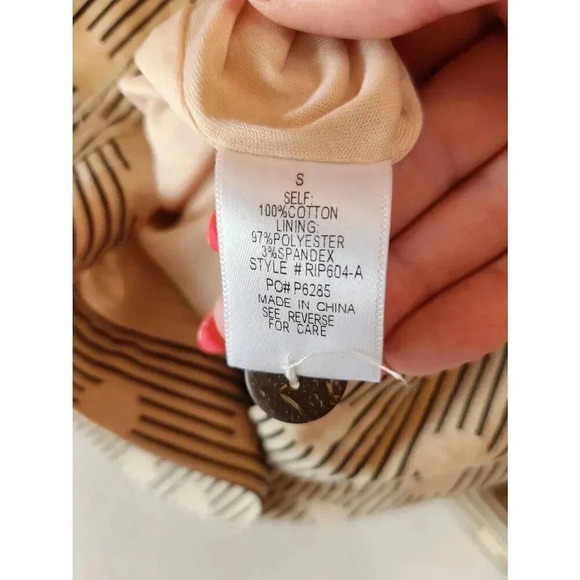 Roolee Pant Jumpsuit Tan Polka-dot Sizs Small - Picture 4 of 11